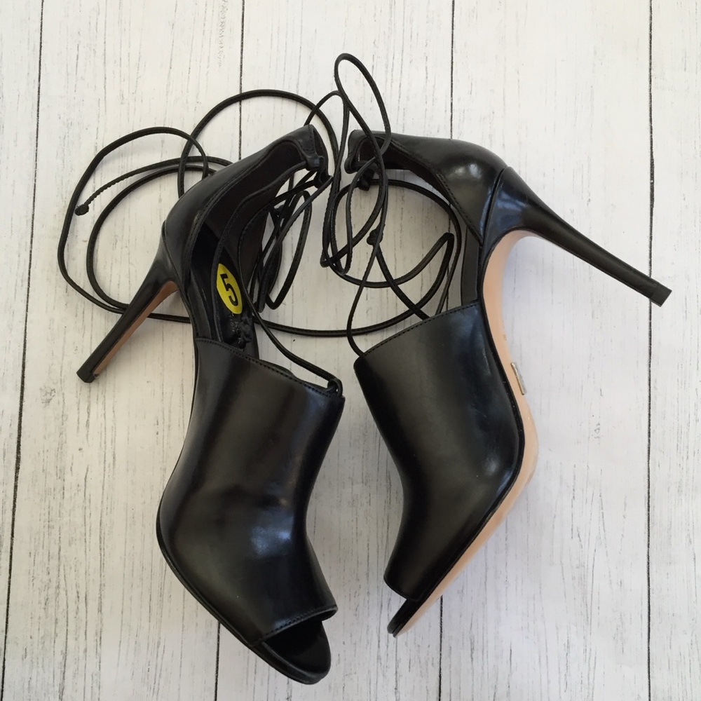 Michael Kors Vero Cuoio Strappy Stilettos Black Booties NWT* 5B